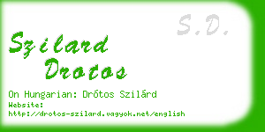 szilard drotos business card