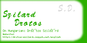 szilard drotos business card